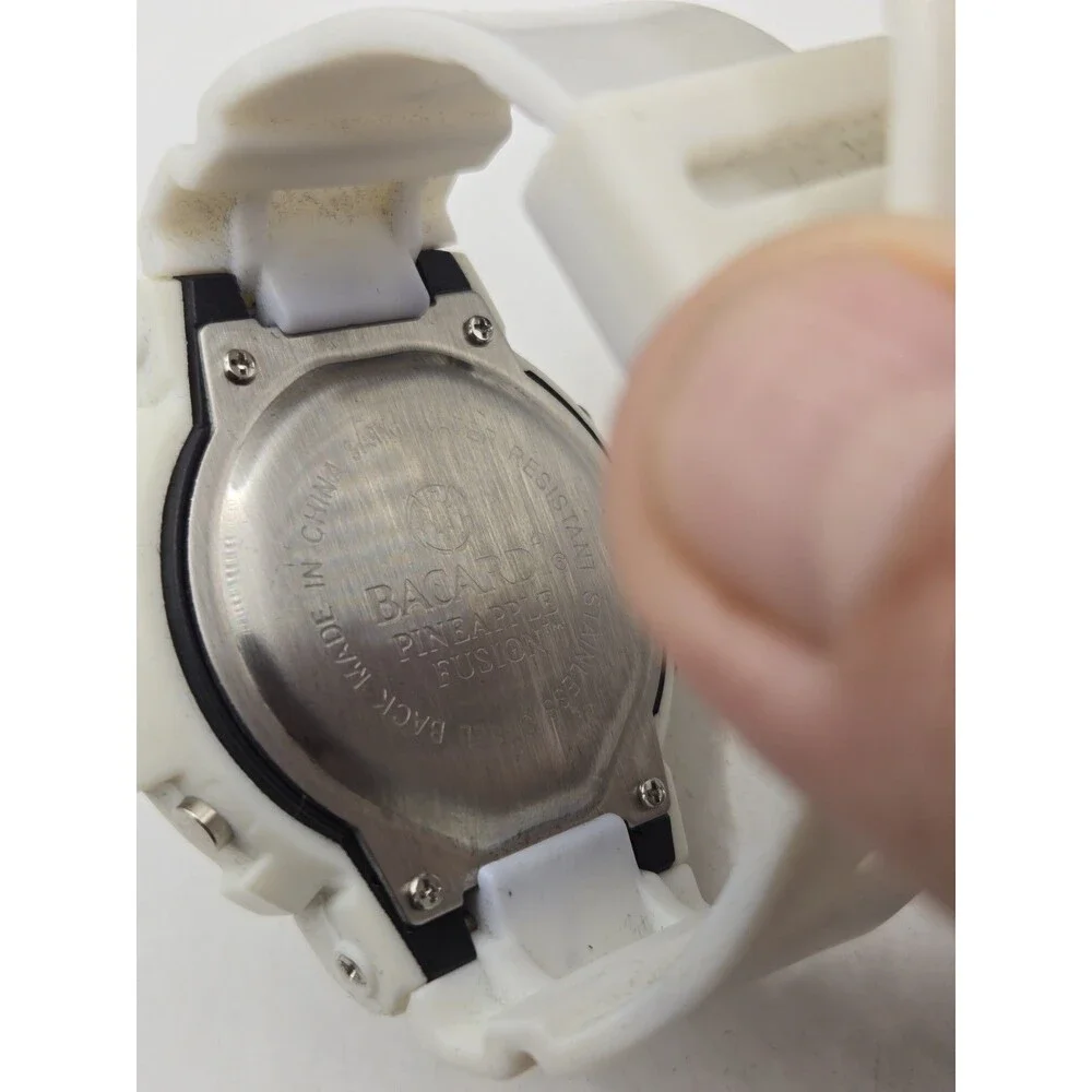 Bacardi Pineapple Fusion Digital Watch NIB + Bonus Barcadi O Mini Clk New Batts!